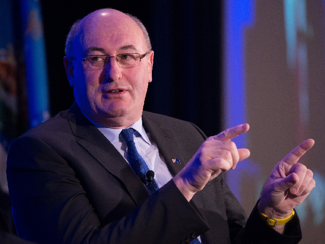 European Commissioner of Agriculture and Rural Development Phil Hogan at a roundtable discussion on Agriculture at the 2015 Agricultural Outlook Forum â€œSmart Agriculture in the 21st Century.â€� (USDA photo by Lance Cheung)